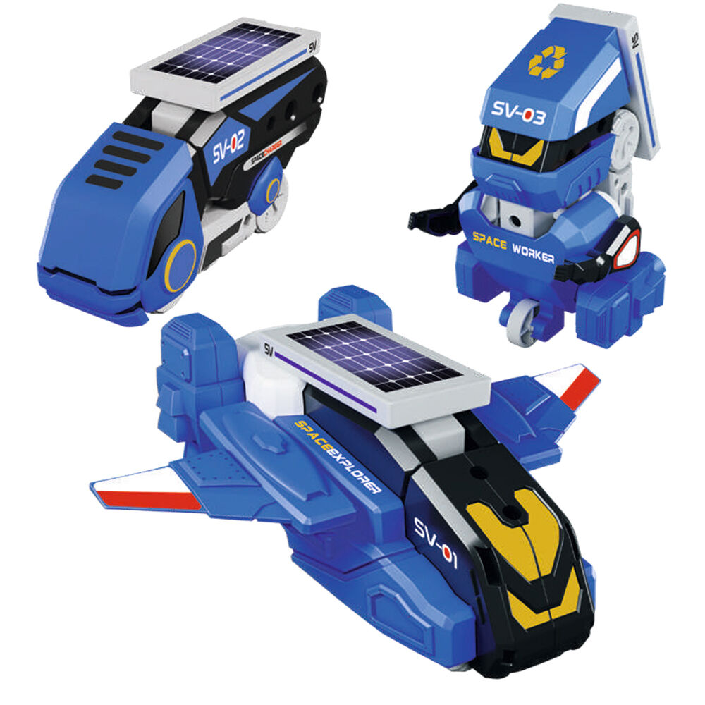 Blue Rocket Xtrem Bots Space Adventure Vehicles Construction Solar Kit 8y+