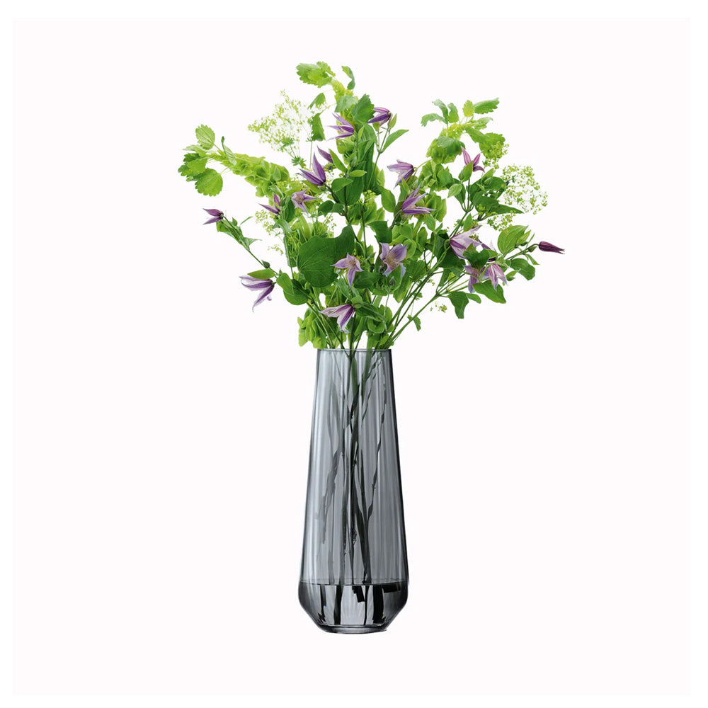 LSA International Vase Sheer Zinc Decorative Vessel Grey 36cm