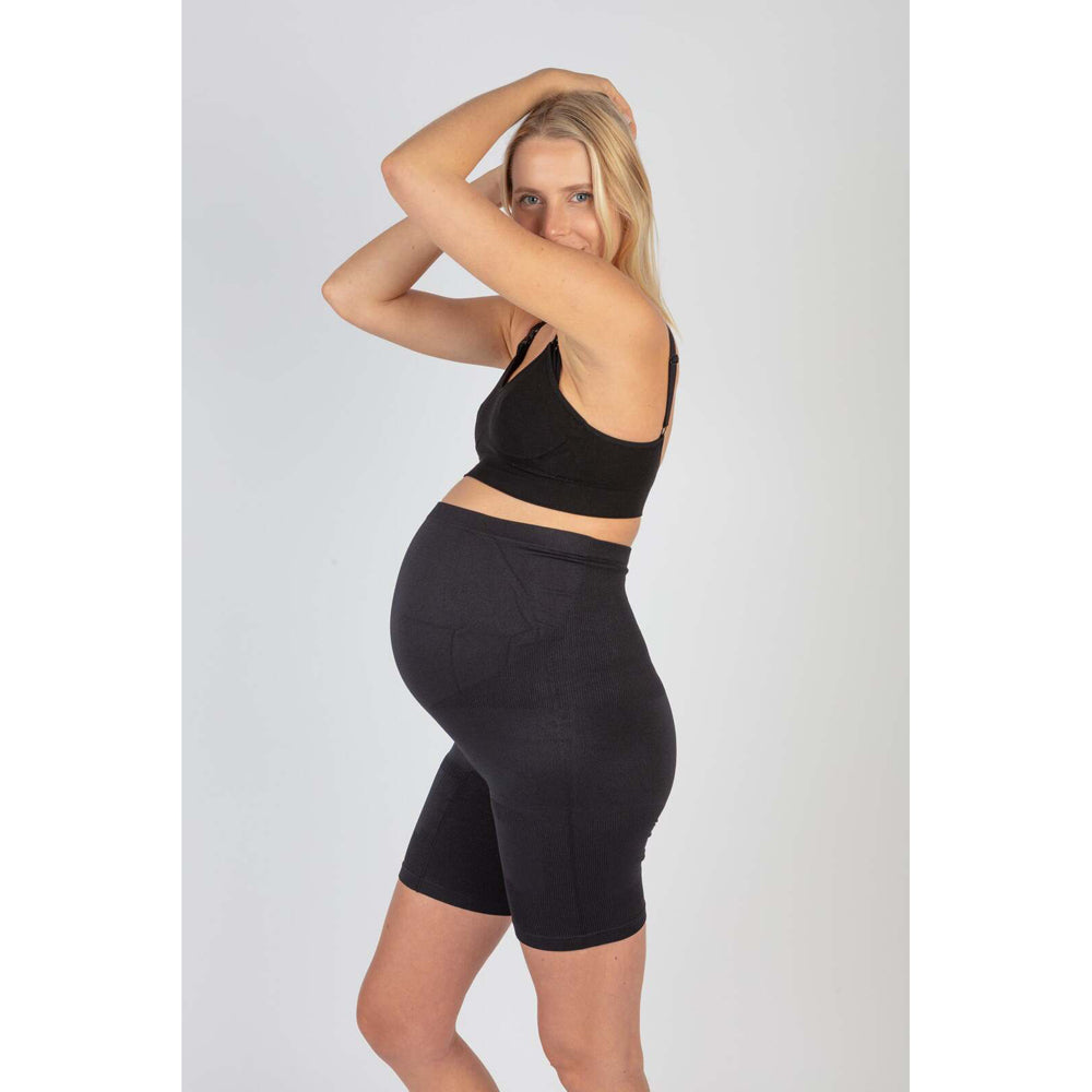 Supacore Emma Pregnancy Compression Support Shorts Black M