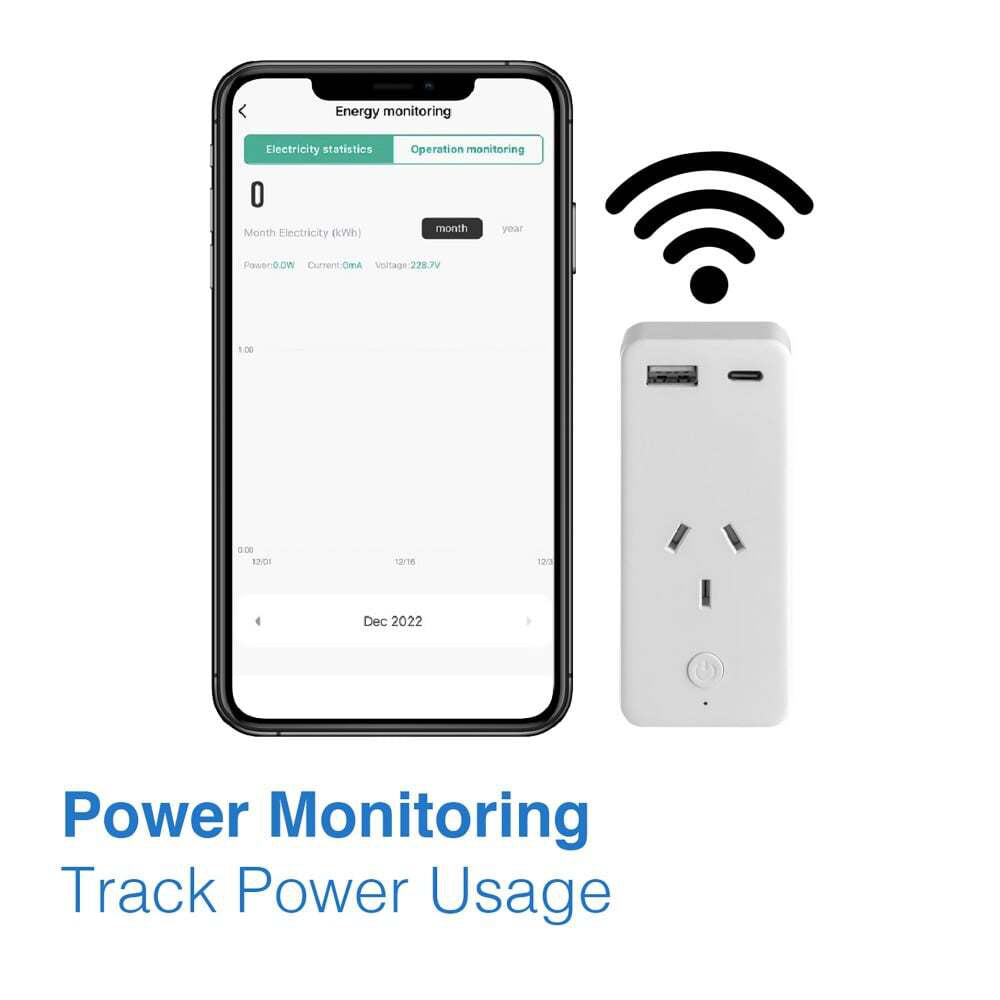 Laser Smarthome Smart WiFi AU/NZ Plug Voice/App Controlled Socket White