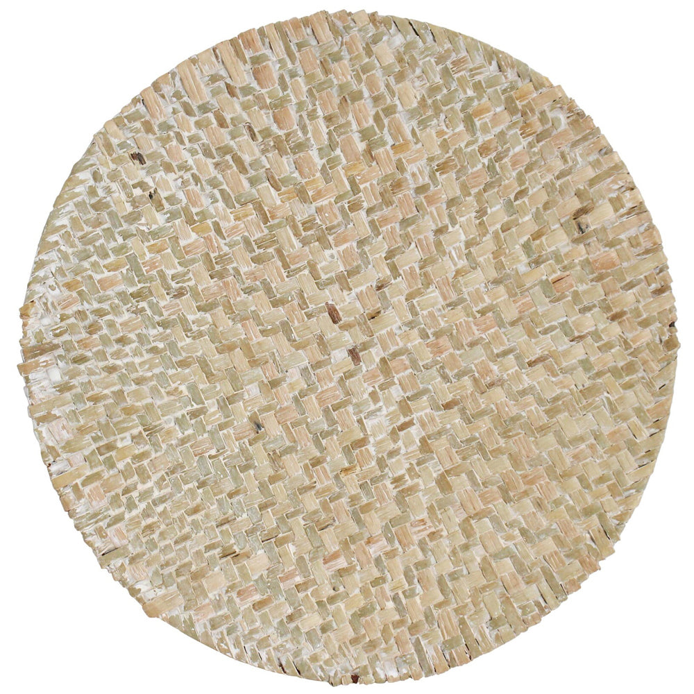 6PK LVD Placemat Rnd Natwash Decorative Home Kitchen Decor 30x30cm