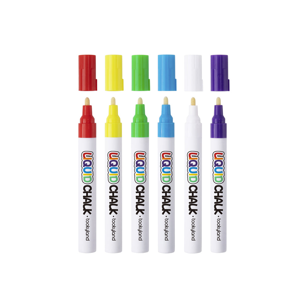 12PK Tookyland Liquid Chalk Colouring Markers Art Pack 3+