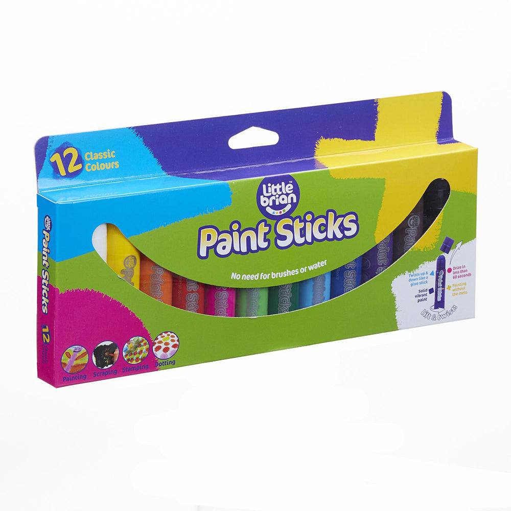 2x 12pc Little Brian Paint Sticks Classic Colours Kids/Childrens Toy 3+