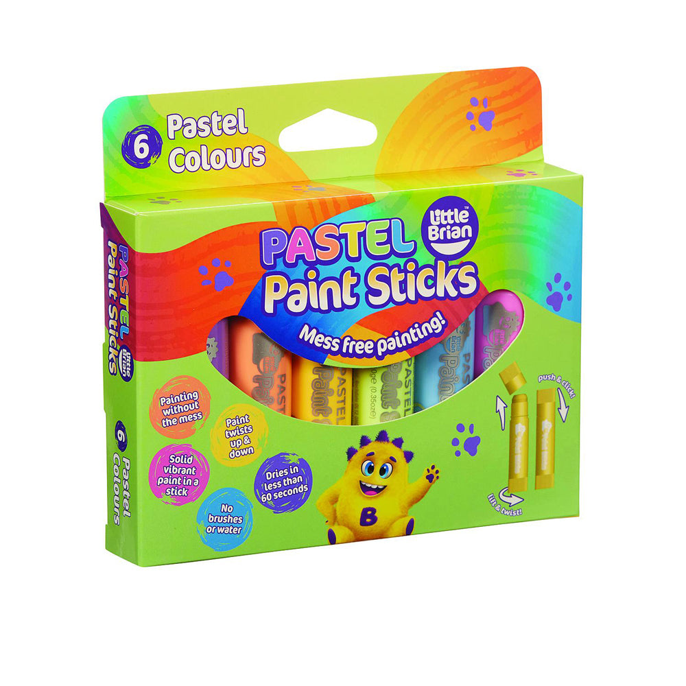 3x 6pc Little Brian Paint Sticks Pastel Kids/Childrens Toy 3+