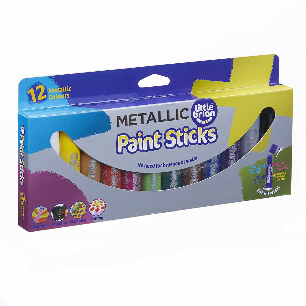 2x 12pc Little Brian Paint Sticks Metallic Colour Kids/Childrens Toy 3+
