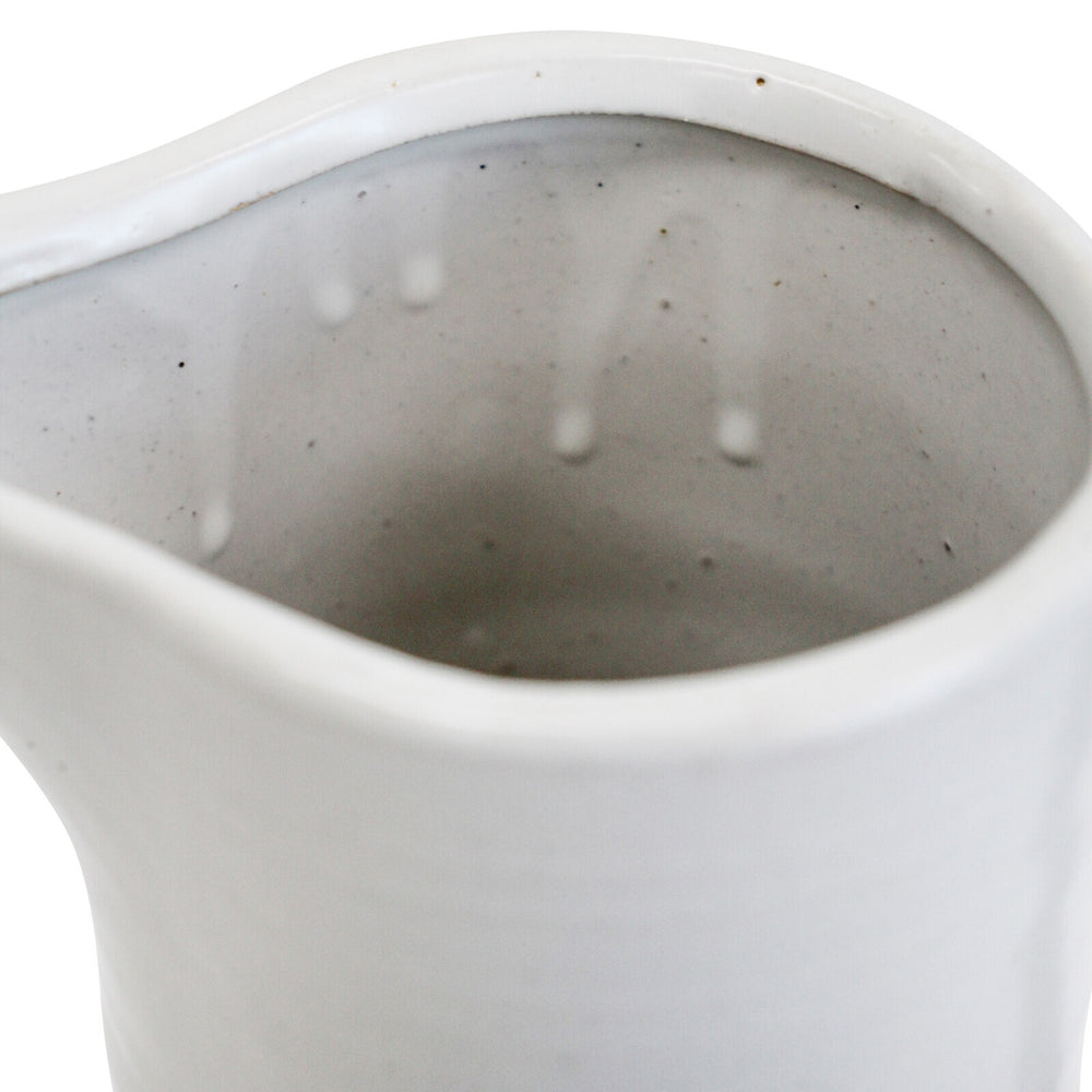 LVD French Mantel Ceramic Stoneware 21cm Jug Pitcher - White