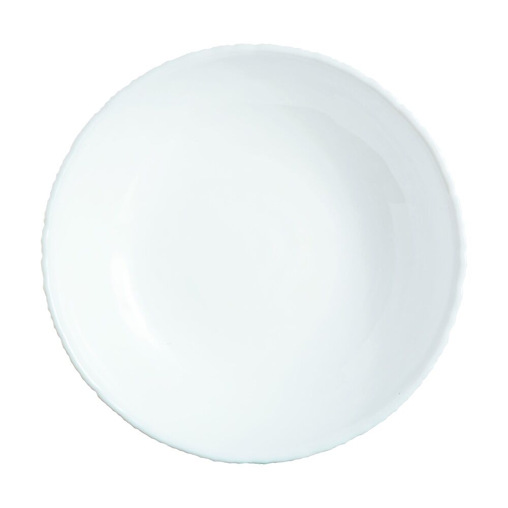 6pc Luminarc Ammonite Soup Plate 21x4.5cm Serveware Opal Glass White