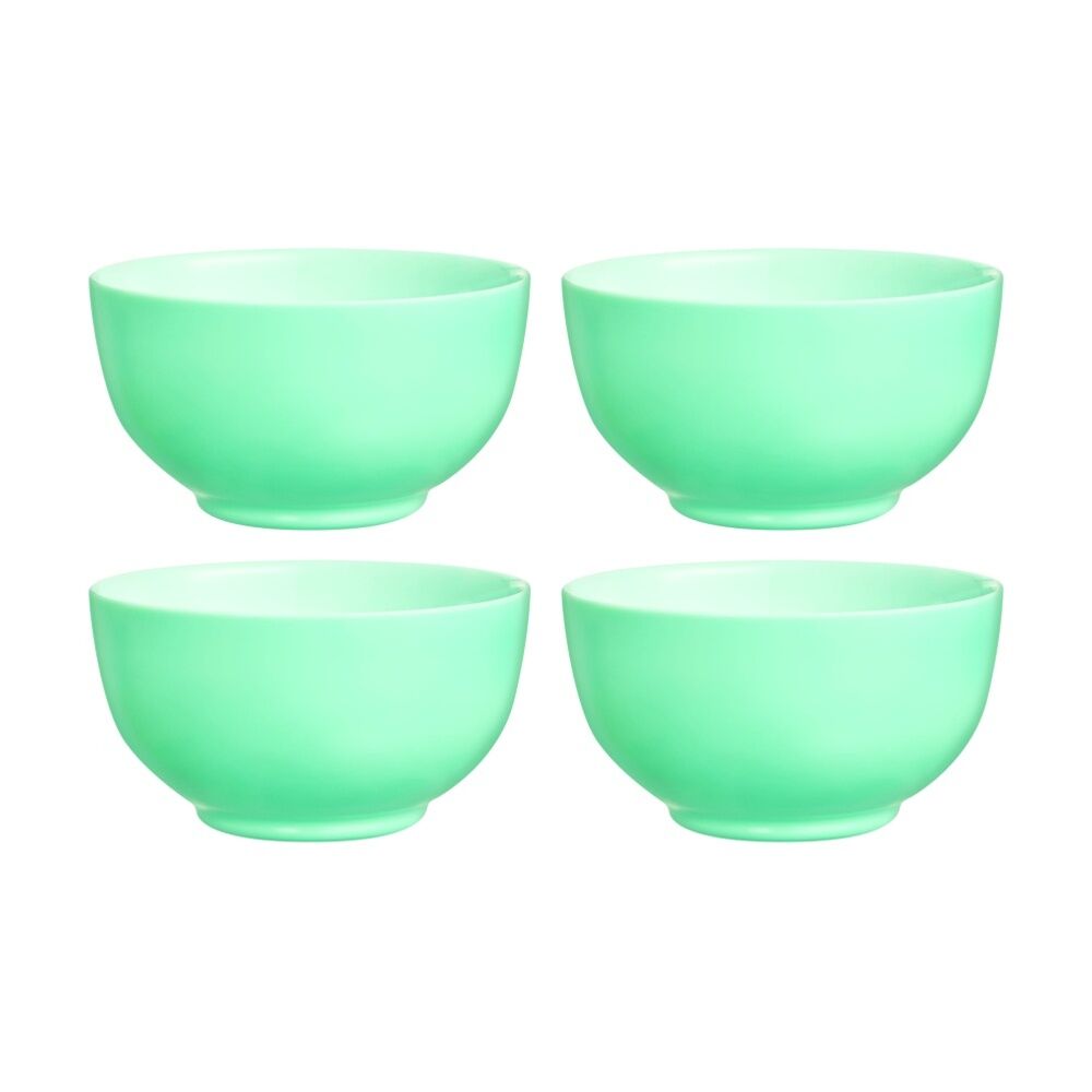 2x 4pc Luminarc Diwali Cereal Bowl 15x8cm Serveware Opal Glass Turquoise