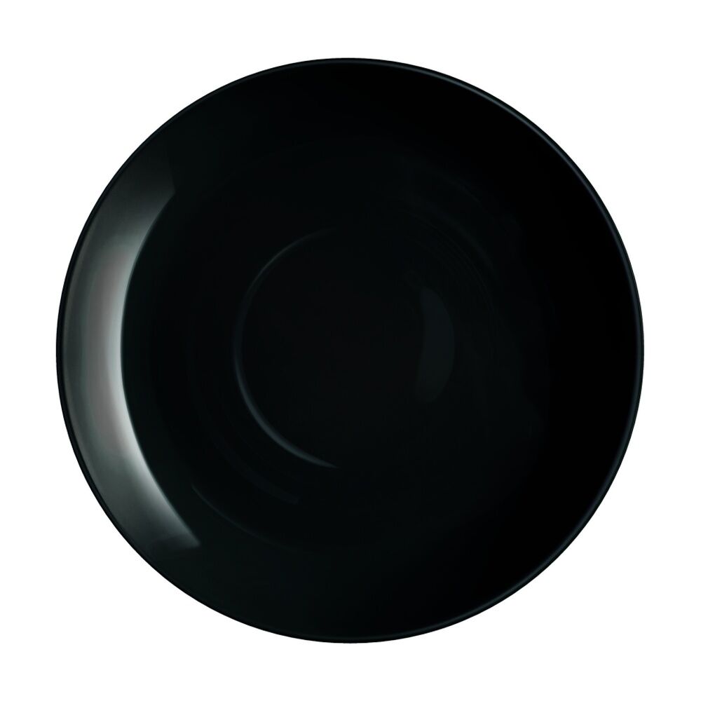 6pc Luminarc Diwali Dinner Plate 25x2cm Serveware Opal Glass Black