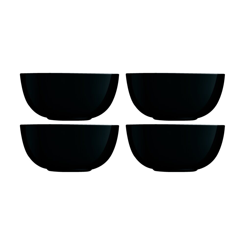 2x 2pc Luminarc Diwali Salad Bowl 21x10cm Serveware Opal Glass Black