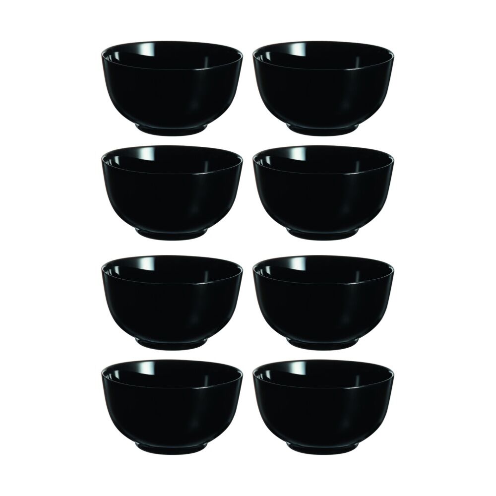 2x 4pc Luminarc Diwali Cereal Bowl 15x8cm Serveware Opal Glass Black