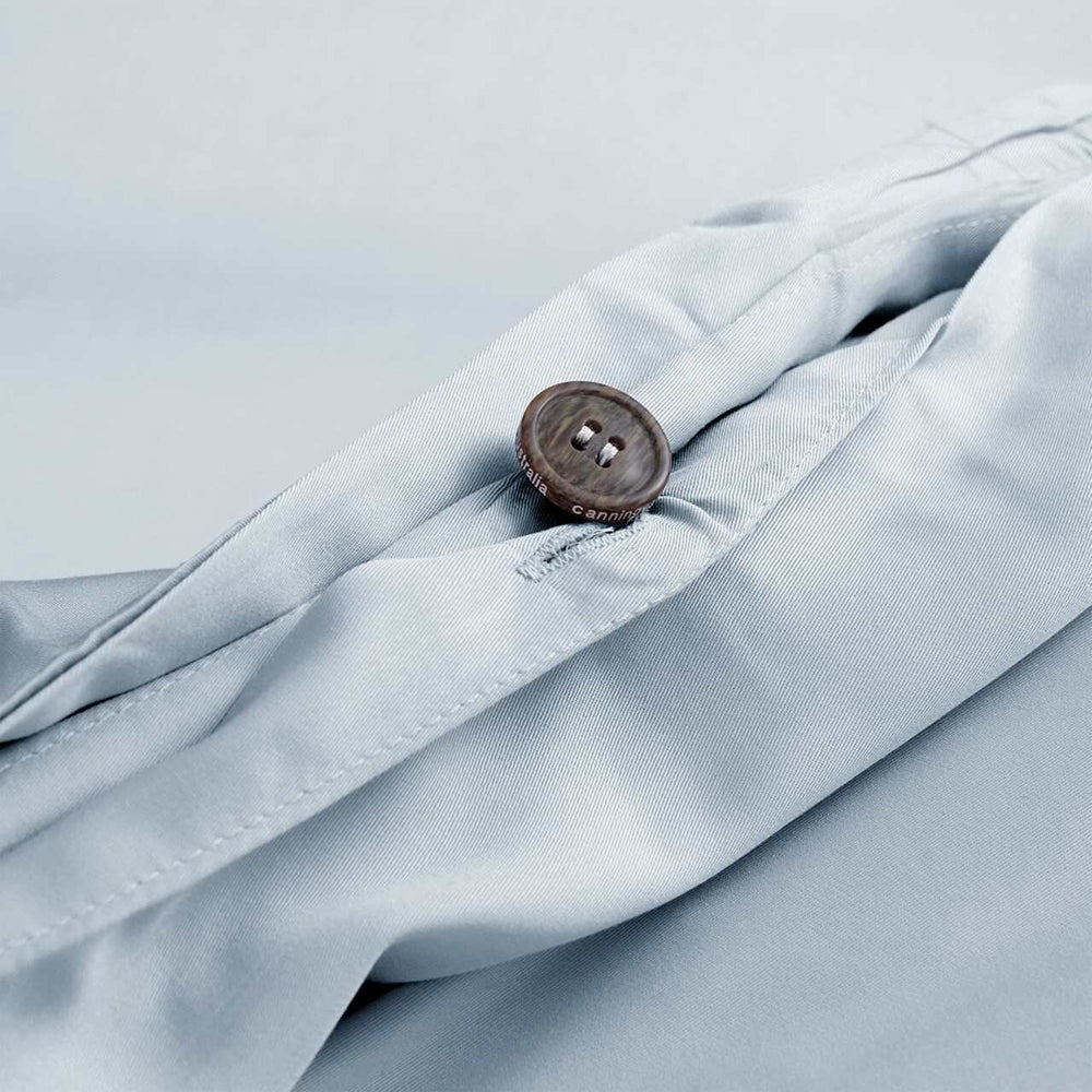 Canningvale Size Lustro Bamboo Quilt Cover Set Ice Blue