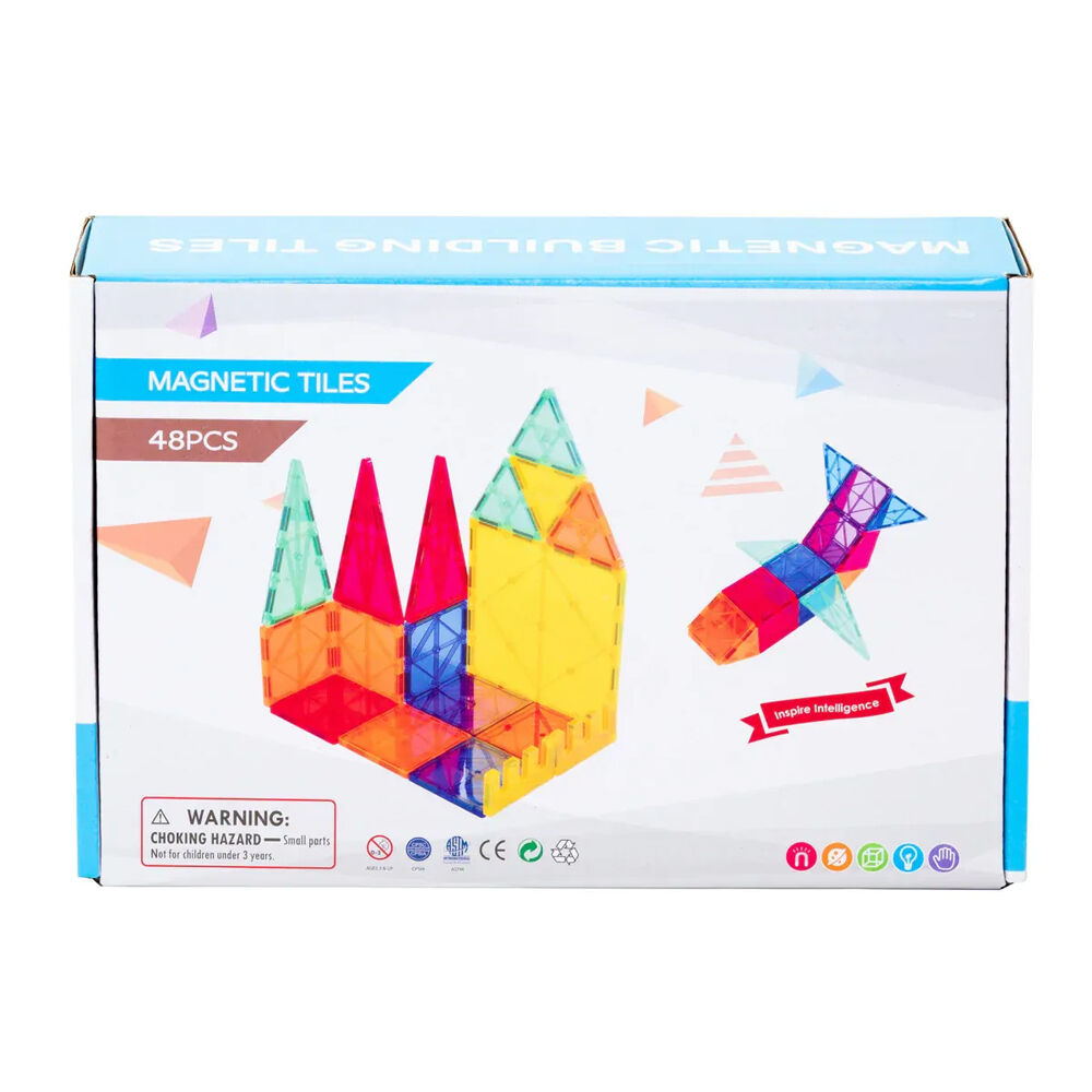 Gem Toys Pcs Durable Building Magnetic Tiles/3D Puzzle w/Storage Bag 3y+