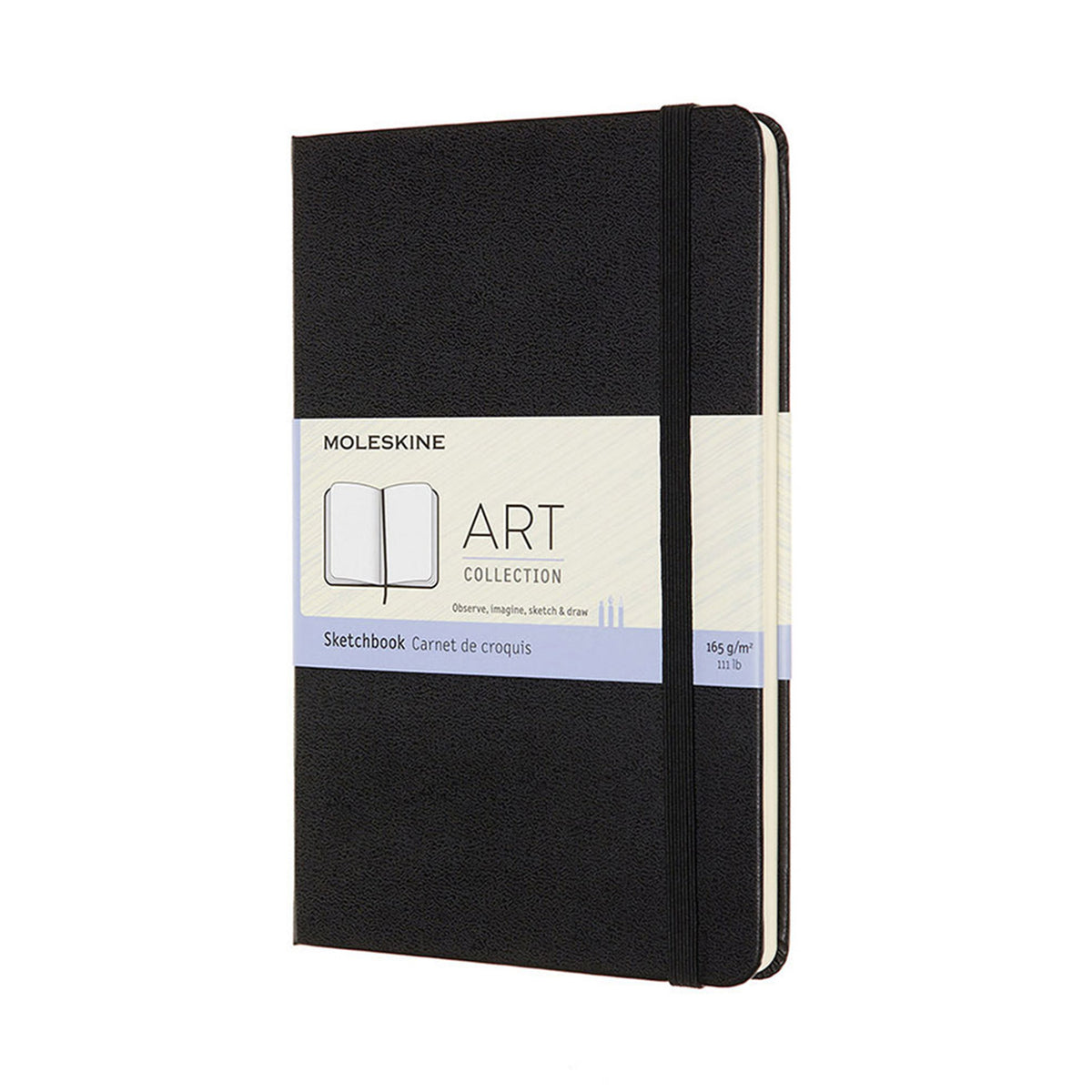 Moleskine Art 165gsm 18cm Folio Sketchbook Medium - Black
