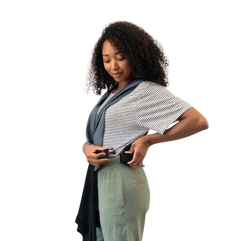 Moby Easy Wrap Baby Cotton Knit Body Carrier - Charocal Black