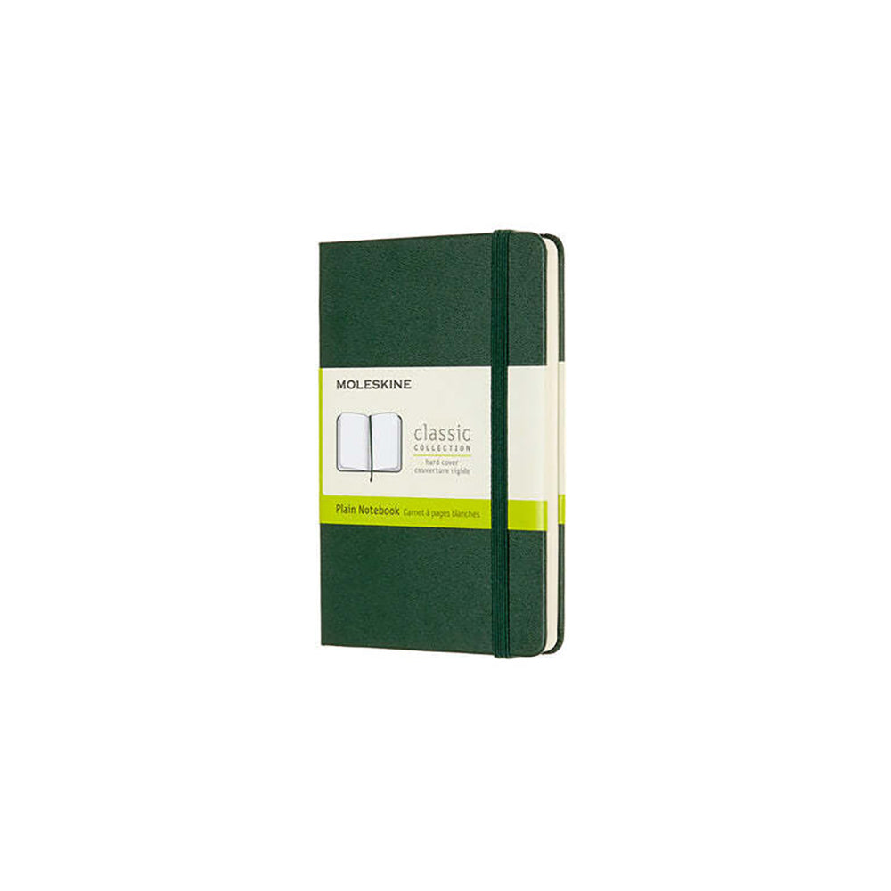 Moleskine Classic Hardcover Pocket Notebook Plain Myrtle Green