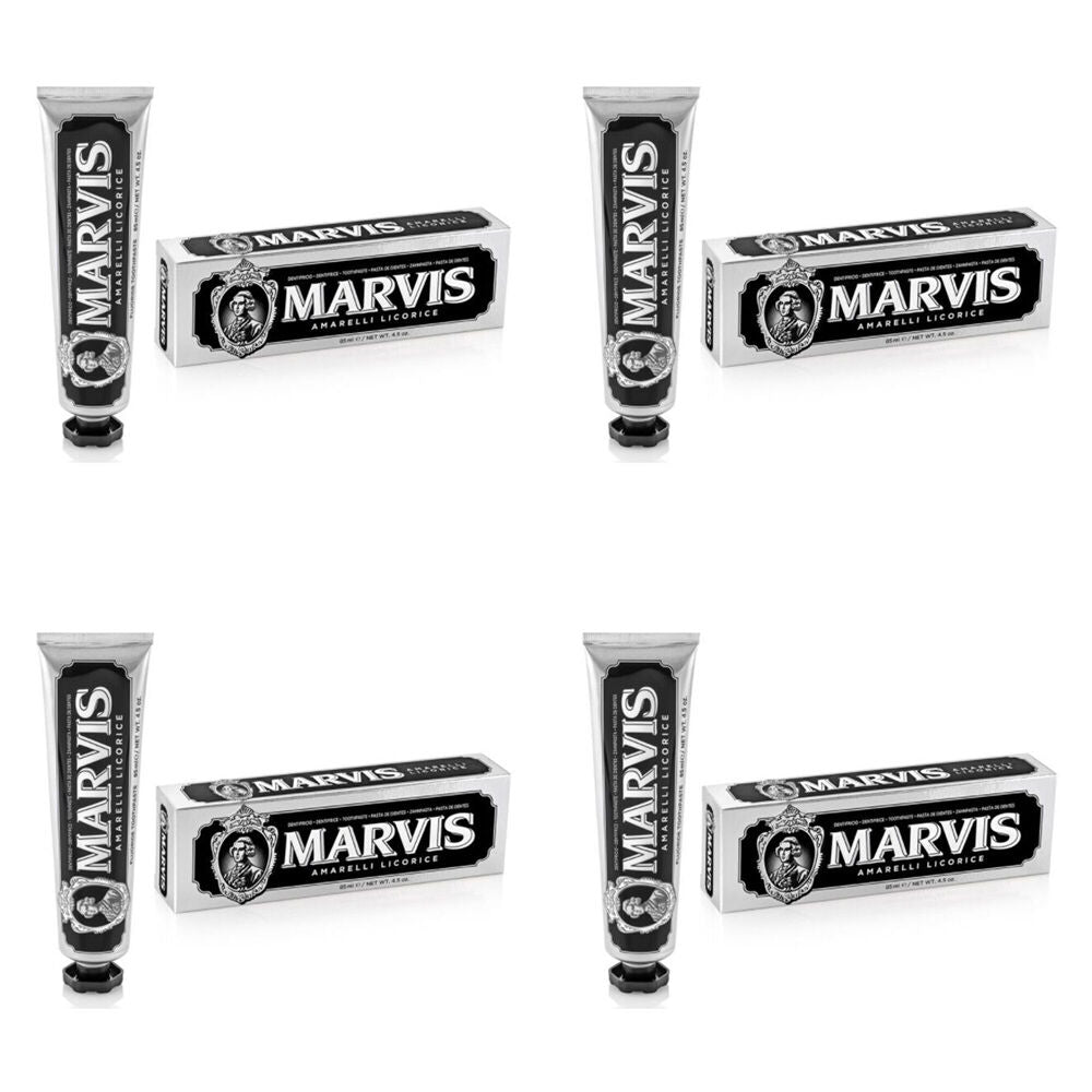 4PK Marvis Daily Dental Hygiene Fluoride Toothpaste 85ml - Amarello Licorice Mint