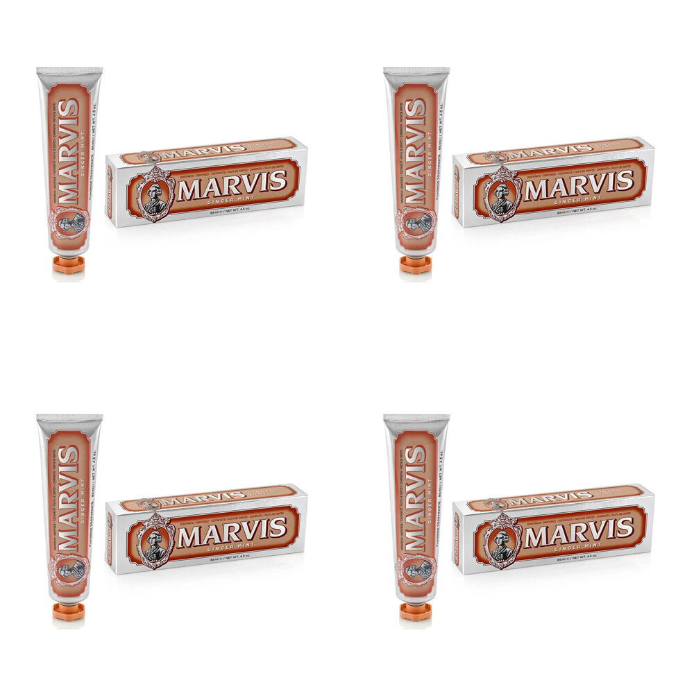 4PK Marvis Daily Dental Hygiene Fluoride Toothpaste 85ml - Ginger Mint