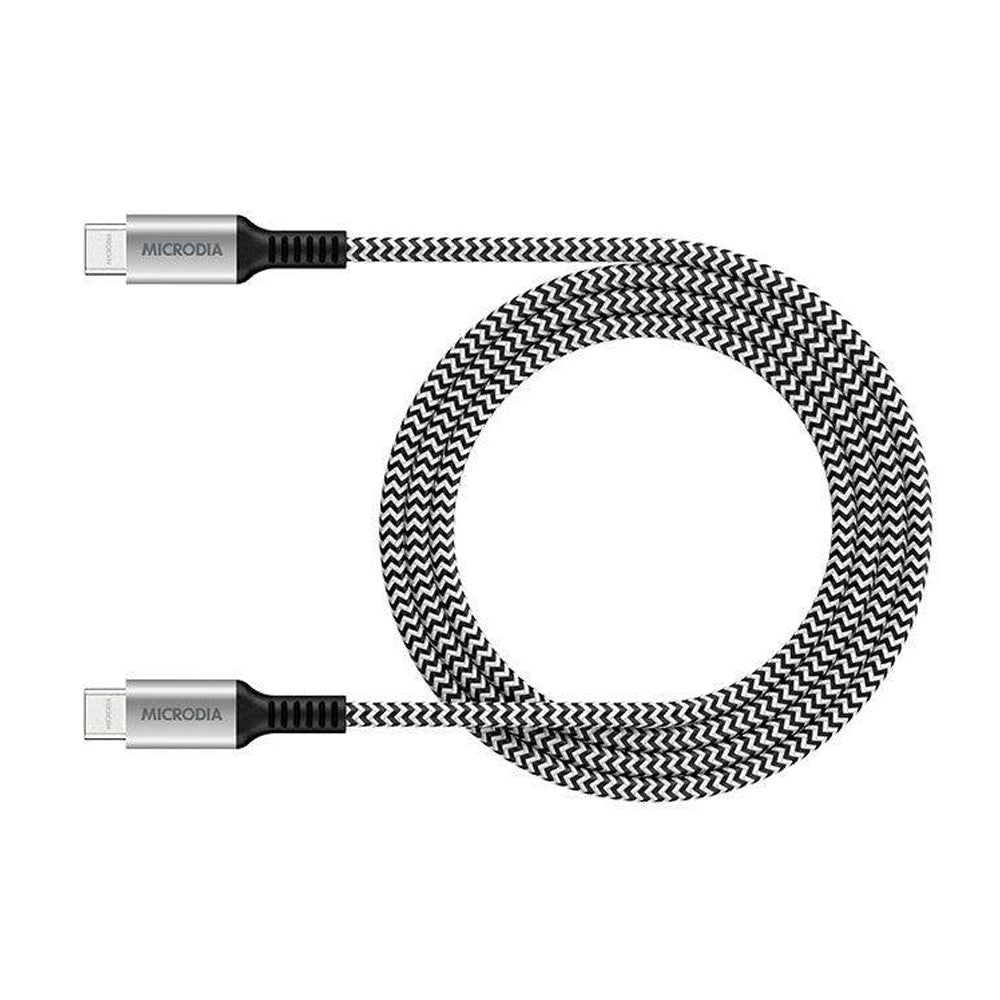 Microdia ExeCable Tweed PD100W USB-C Cable 1.3m Zebra