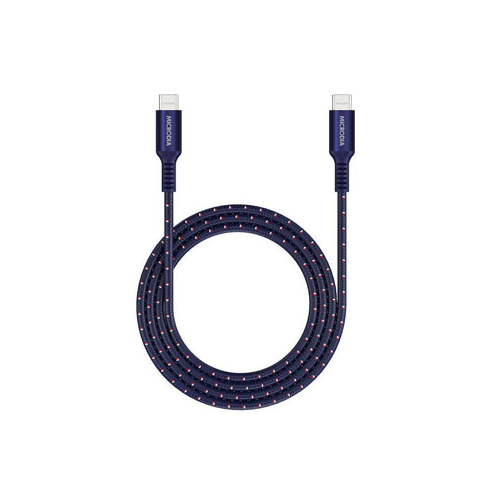 2PK Microdia ExeCable Tweed PD100W USB-C Cable 1.3m Navy
