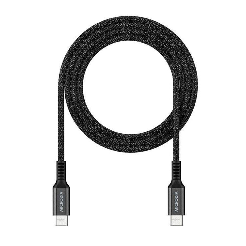 Microdia ExeCable Tweed PD100W USB-C Cable 2.6m Charcoal