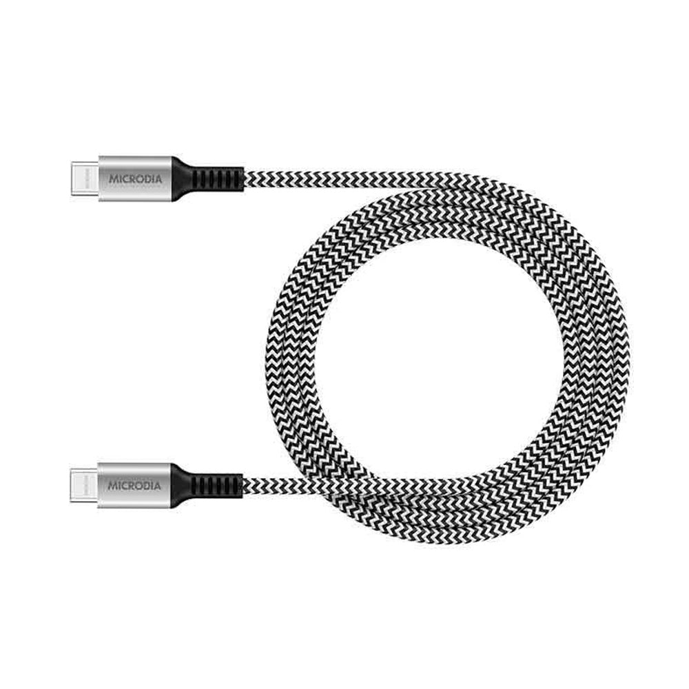 Microdia ExeCable Tweed PD240W USB-C Cable 1m Zebra
