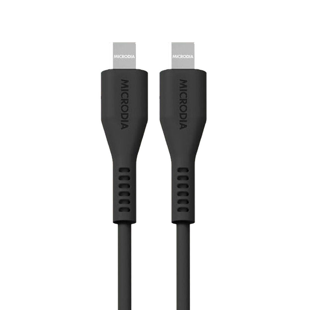 2PK Microdia Fruitywire Silicone PD60W USB-C Cable 2.6m Charcoal