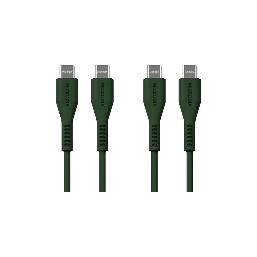 2PK Microdia Fruitywire Liquid Silicon PD100W USB-C 1.3m Charcoal