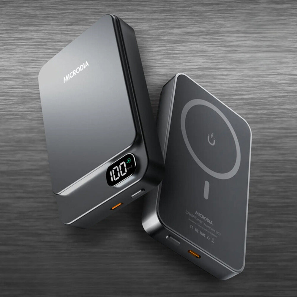 Microdia SnapPower Aluminaire 35W Magnetic Power Bank 10000mAh - Charcoal