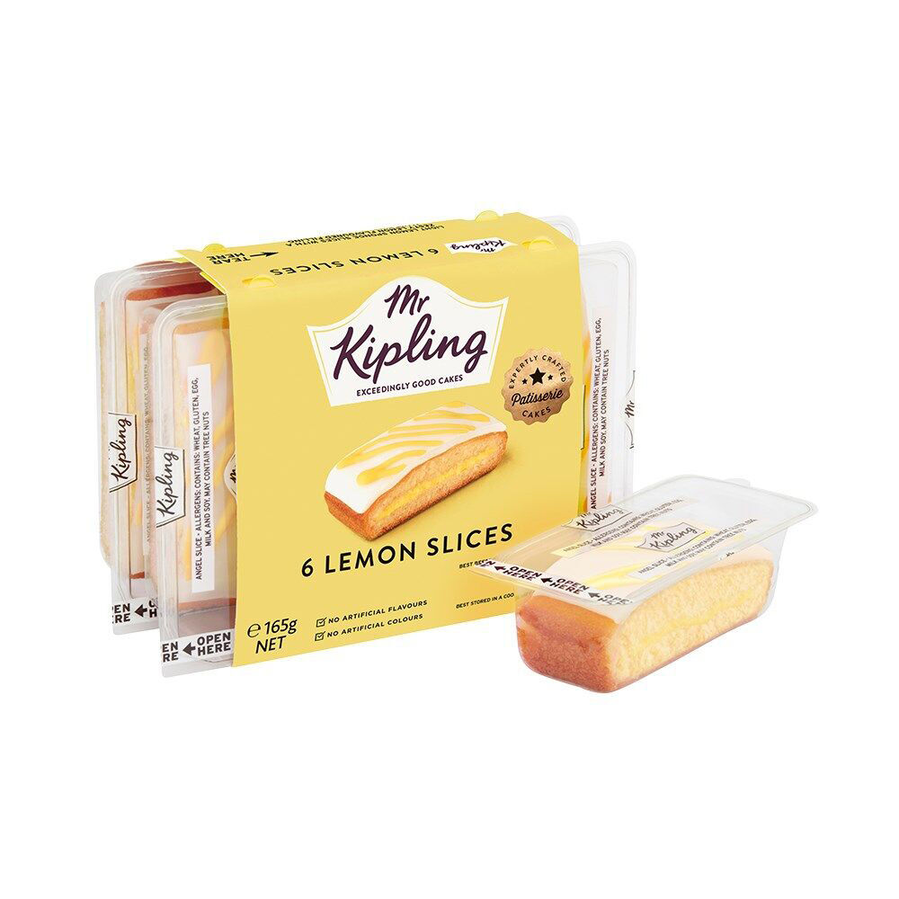 12x 6PK Mr Kipling Lemon Slices Snack Cake/Dessert Individually Wrapped 165g