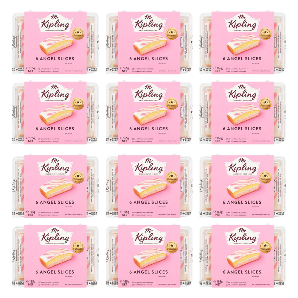 12x 6PK Mr Kipling Angel Slices Snack Cake/Dessert Individually Wrapped 165g