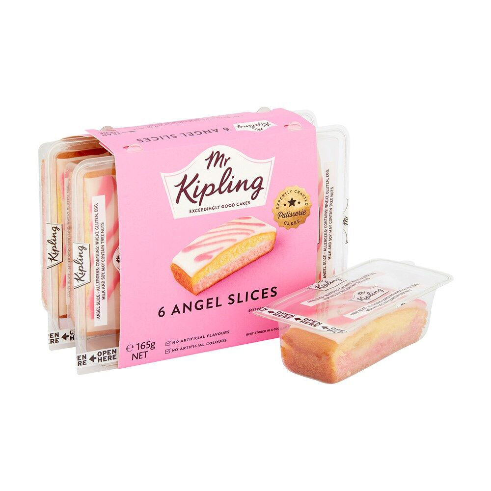 12x 6PK Mr Kipling Angel Slices Snack Cake/Dessert Individually Wrapped 165g