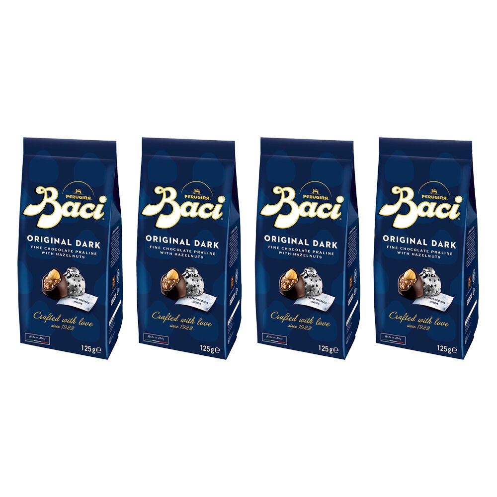 4PK Baci Original Dark Bag Chocolate Prailines with Hazelnuts 125g