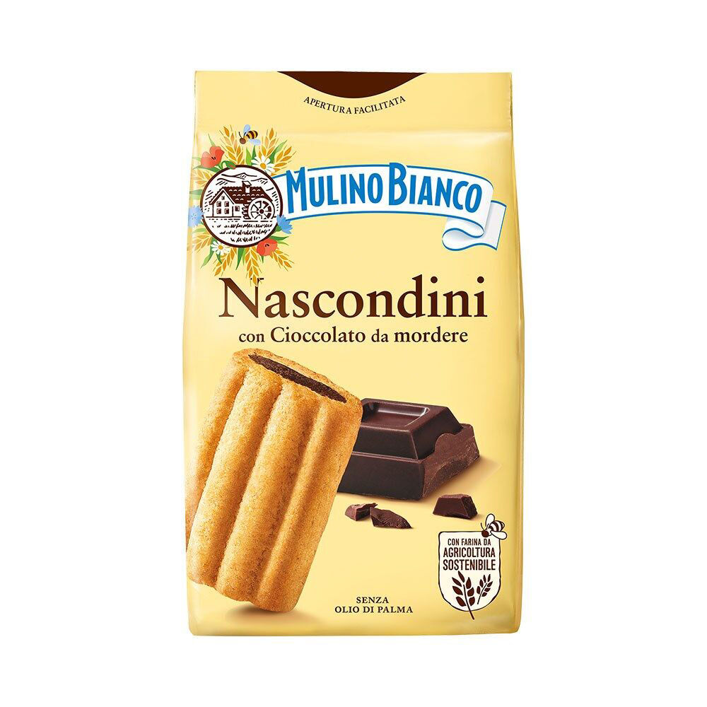 12PK Mulino Bianco Nascondini Shortbread Biscuits with Chocolate Centre 330g