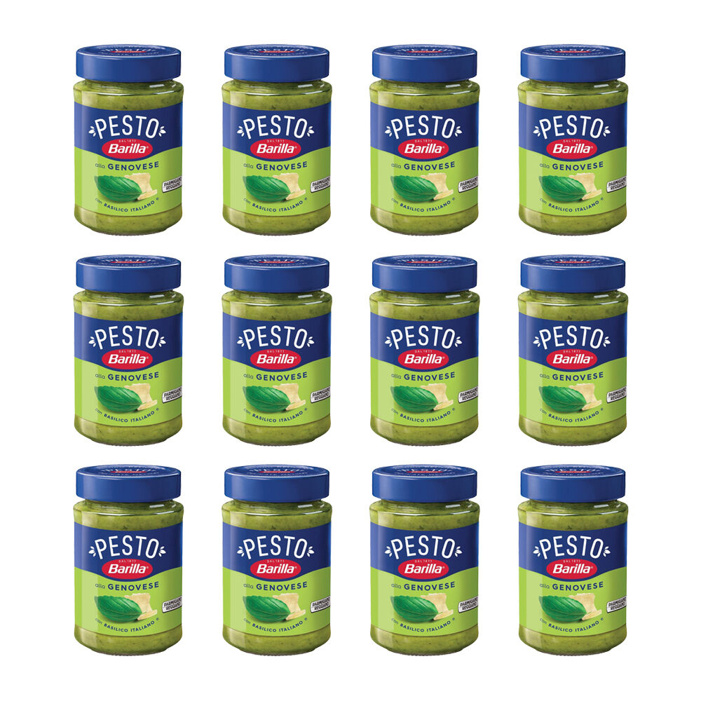 12PK Barilla Pesto Genovese Cooking/Pasta Sauce w/Parmigiano Reggiano 190g