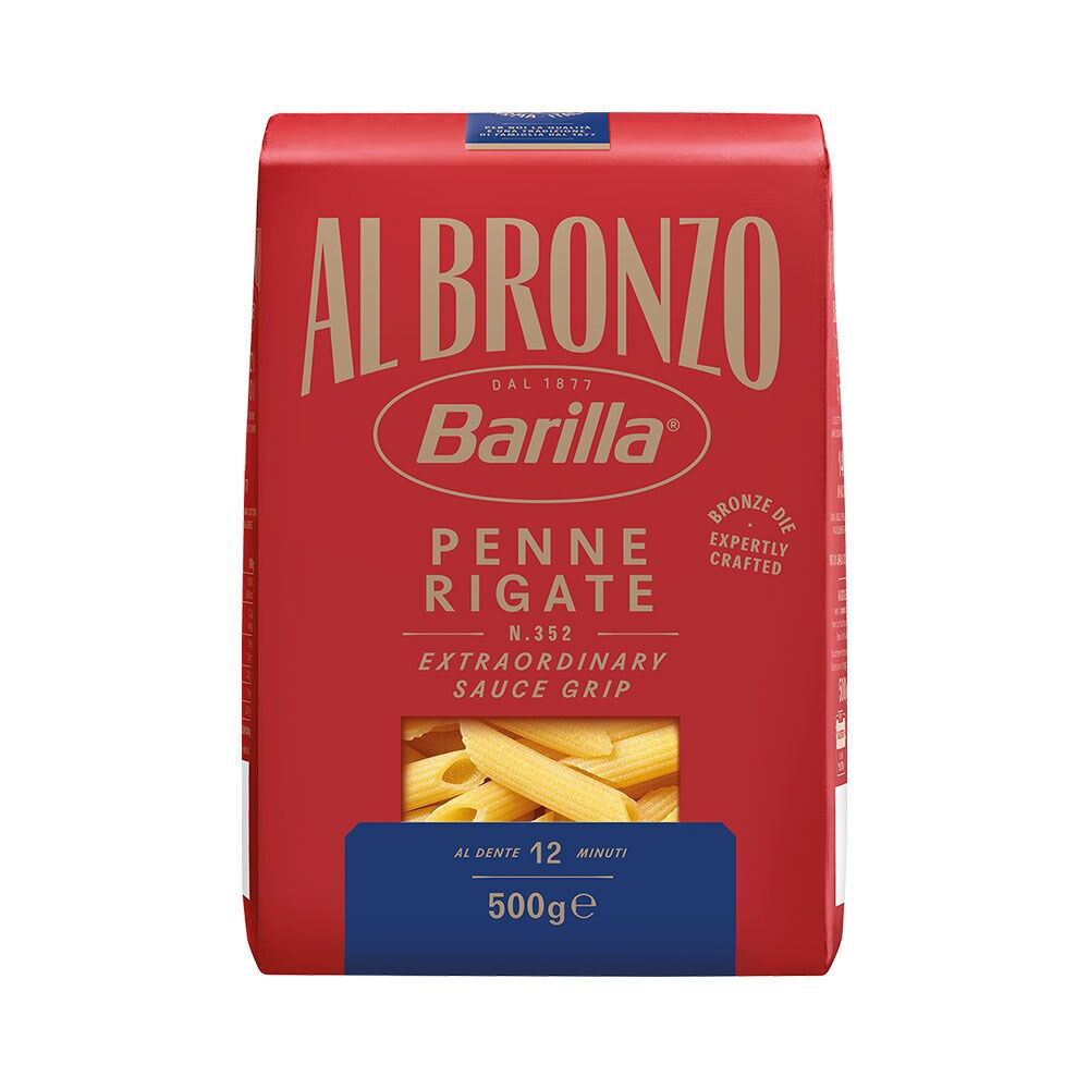 18PK Barilla Al Bronzo Penne Rigate N.352 Dry Durum Wheat Pasta 500g