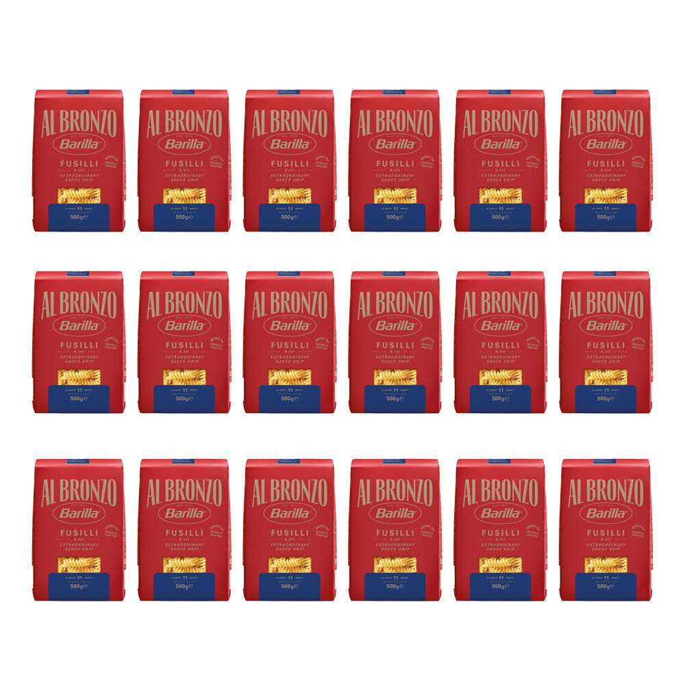 18PK Barilla Al Bronzo Fusilli N.341 Dry Durum Wheat Pasta 500g