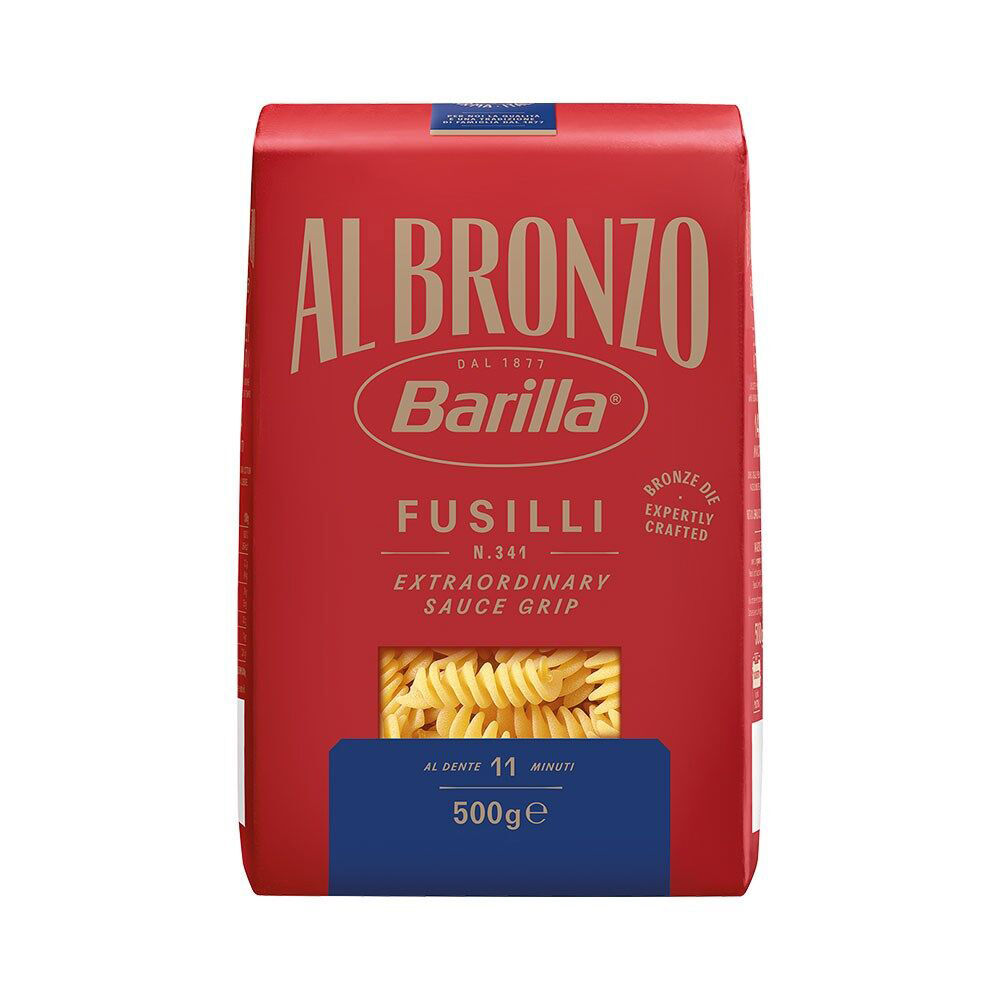 18PK Barilla Al Bronzo Fusilli N.341 Dry Durum Wheat Pasta 500g