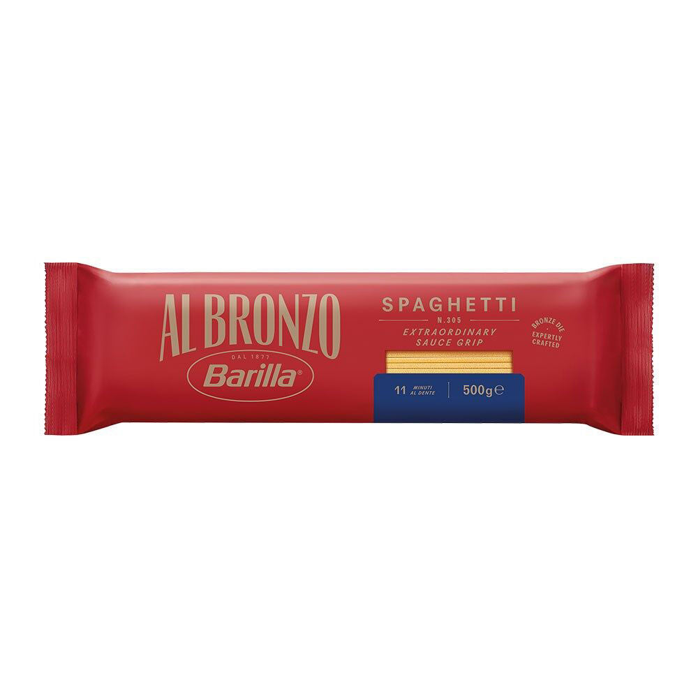 24PK Barilla Al Bronzo Spaghetti N.305 Dry Durum Wheat Pasta 500g