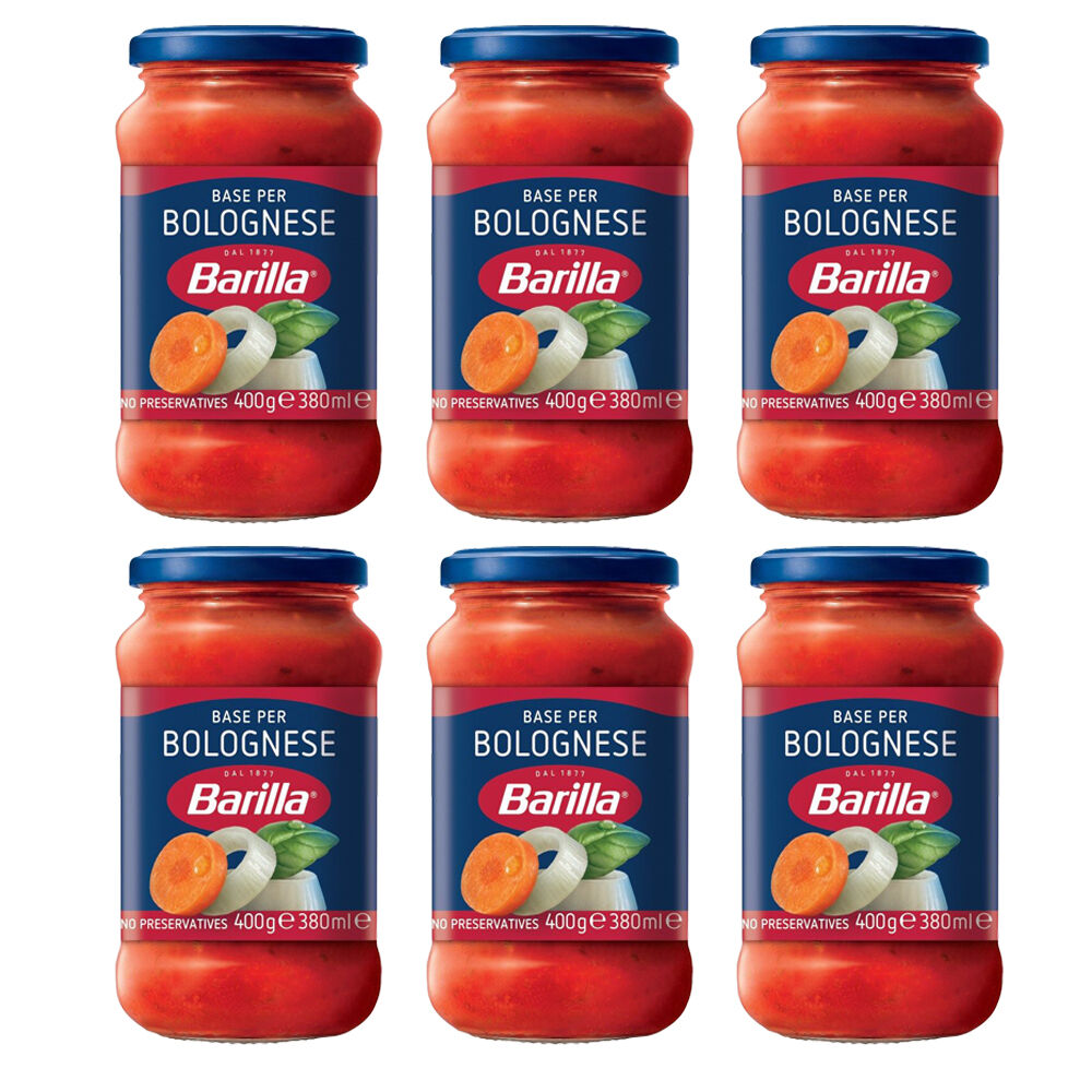 6PK Barilla Bolognese Base Tomato Cooking/Pasta Sauce 400g