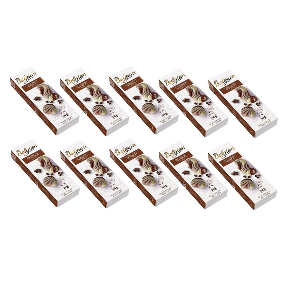 10x 7pc The Belgian Coffee Chocolate Seashells Mixed Truffles Gift Pack 60g