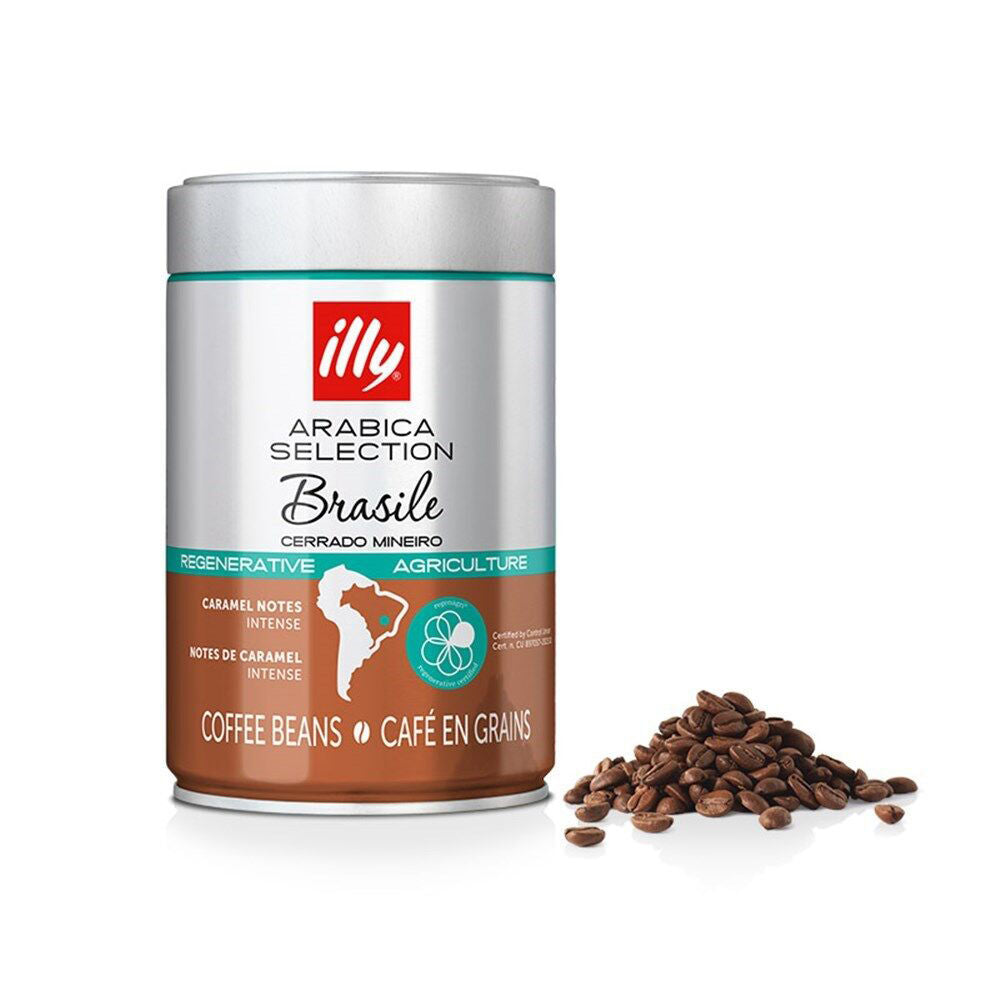 6PK illy Arabica Selection Brasil Whole Coffee Beans 250g Intense Caramel Notes