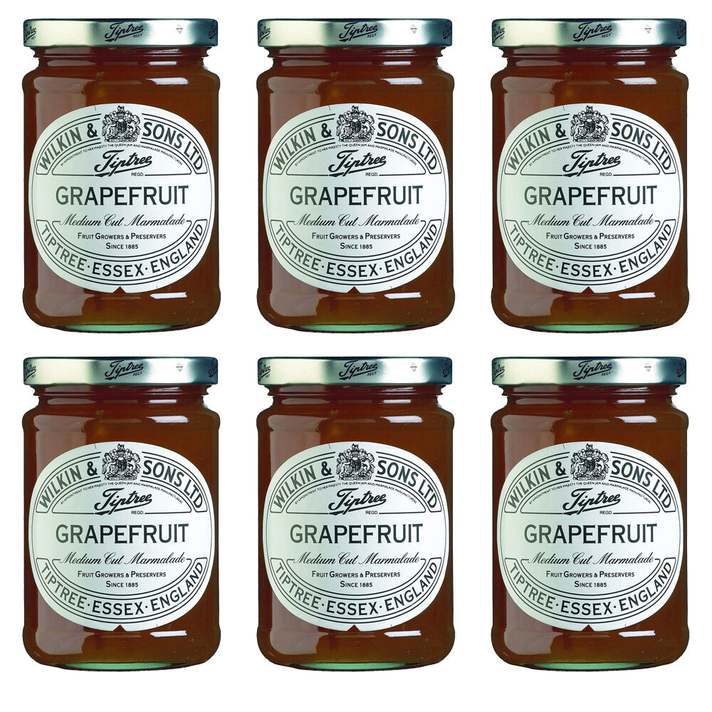 6PK Tiptree Grapefruit Marmalade Medium Cut Jam/Preserve Spread/Topping 340g