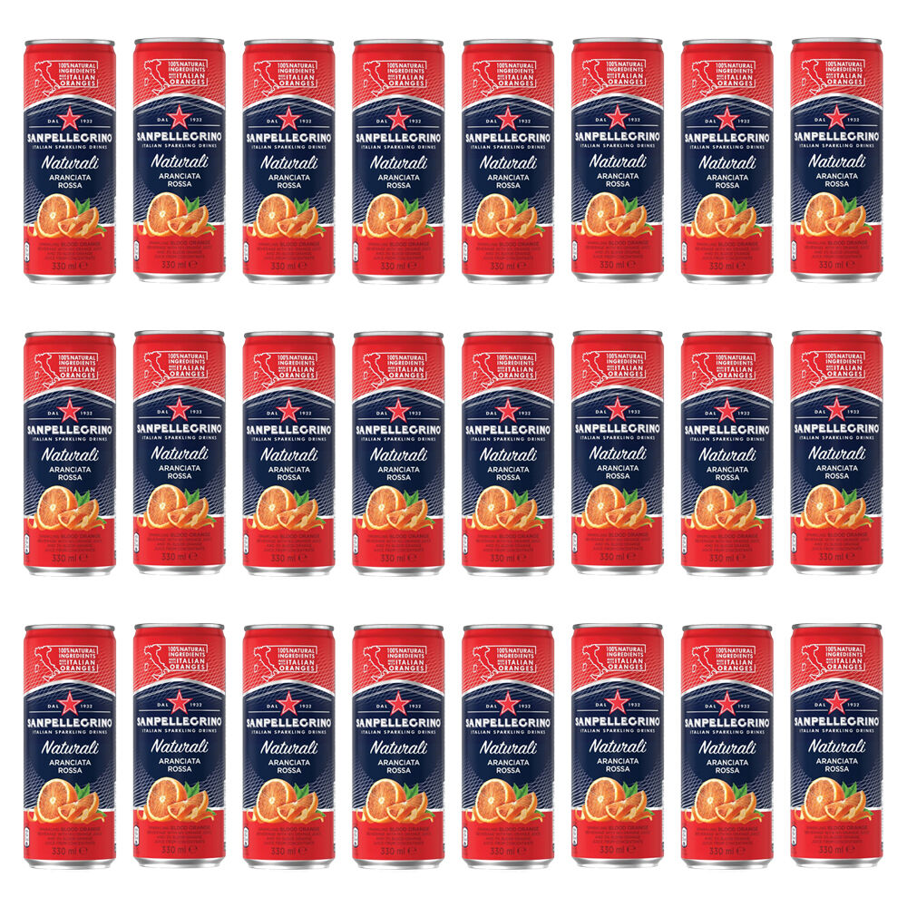 24PK San Pellegrino Aranciata Rossa Sparkling Blood Orange Soft Drink 330ml