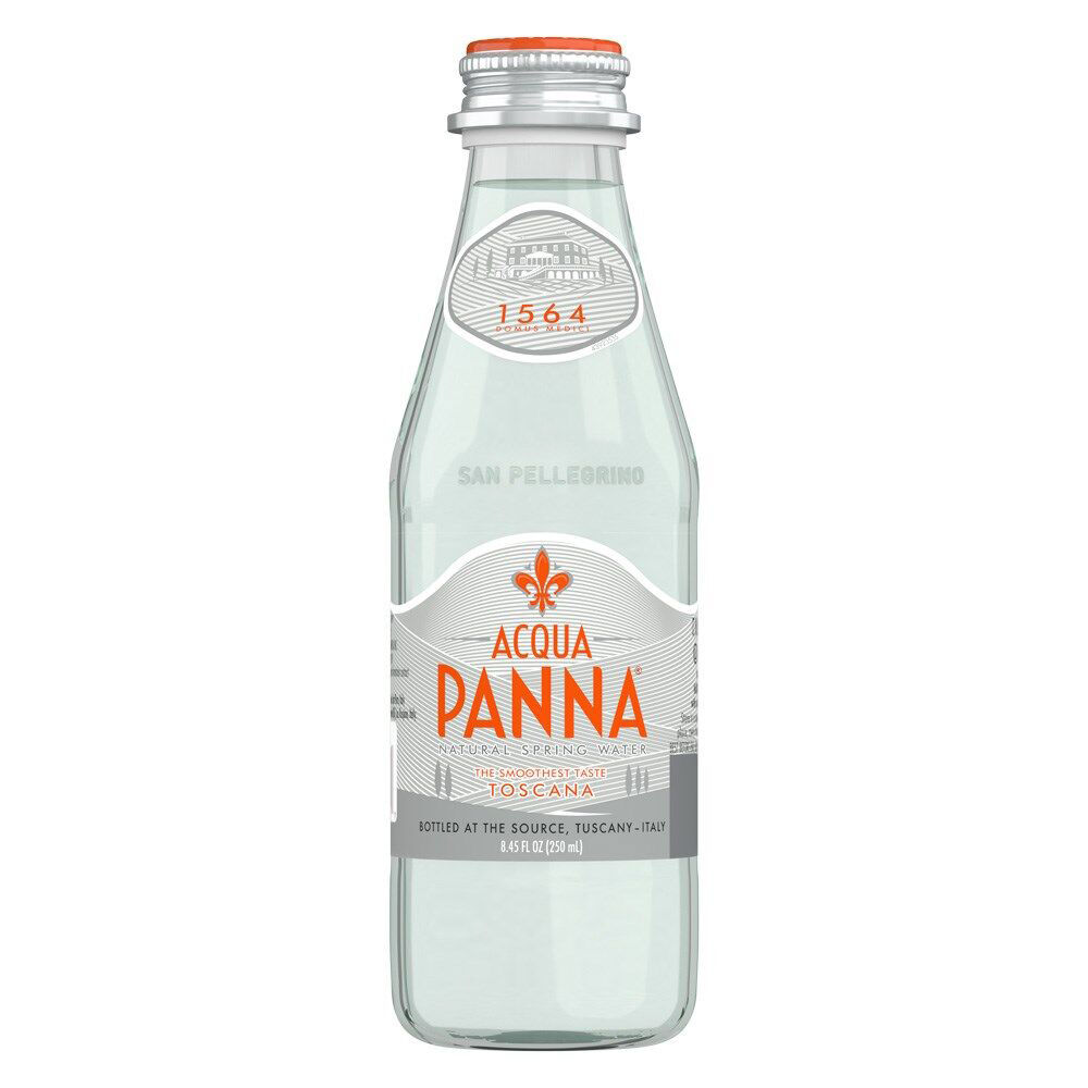 24PK Acqua Panna Premium Italian Still Mineral Water w/Glass Bottle 250ml
