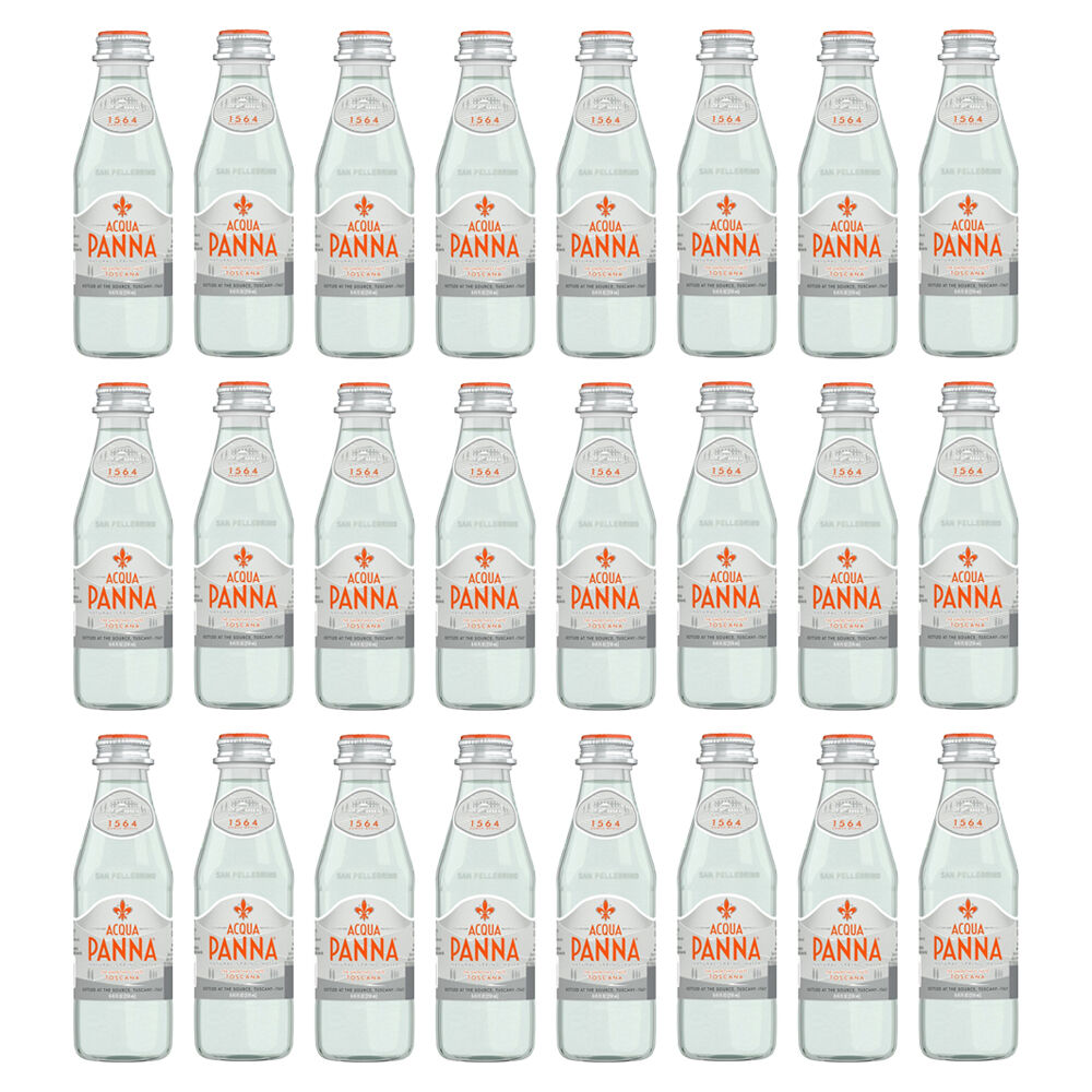 24PK Acqua Panna Premium Italian Still Mineral Water w/Glass Bottle 250ml