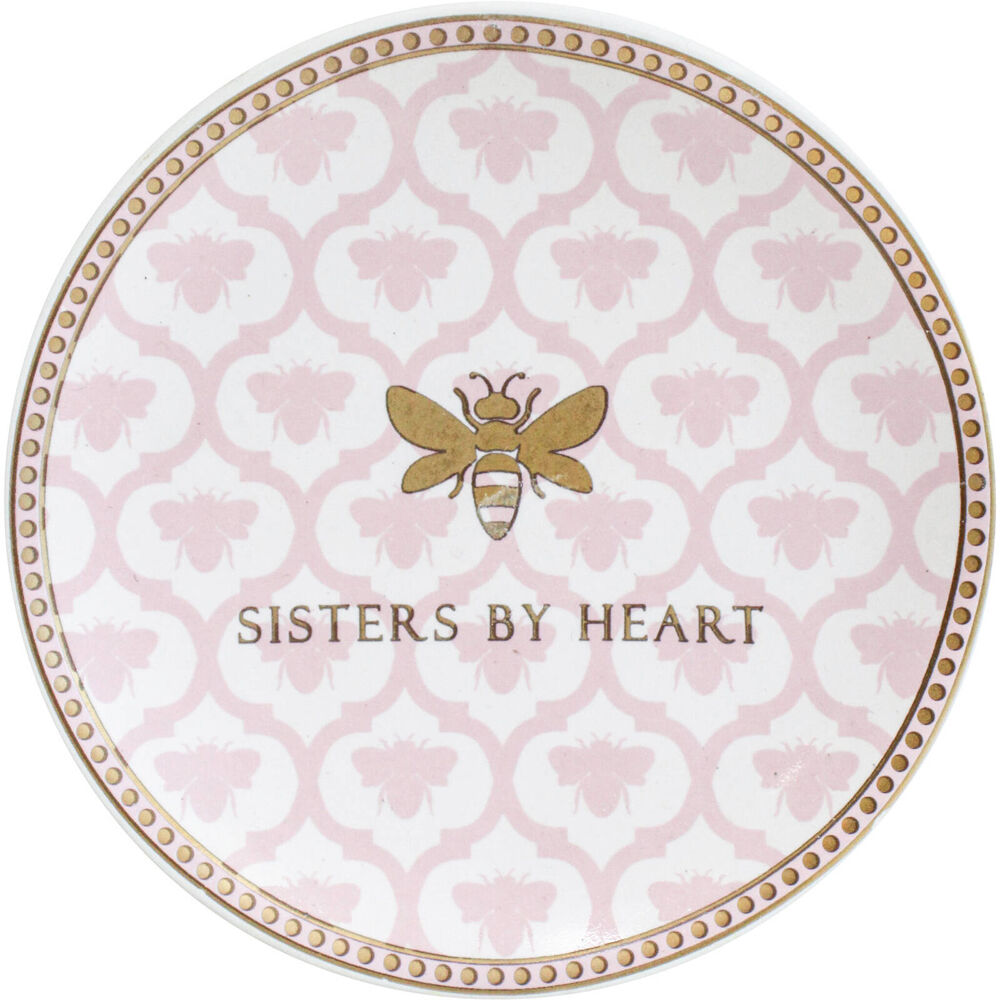 3PK LVD Bee Dish Ceramic Home/Office Decor Round 10cm Sister
