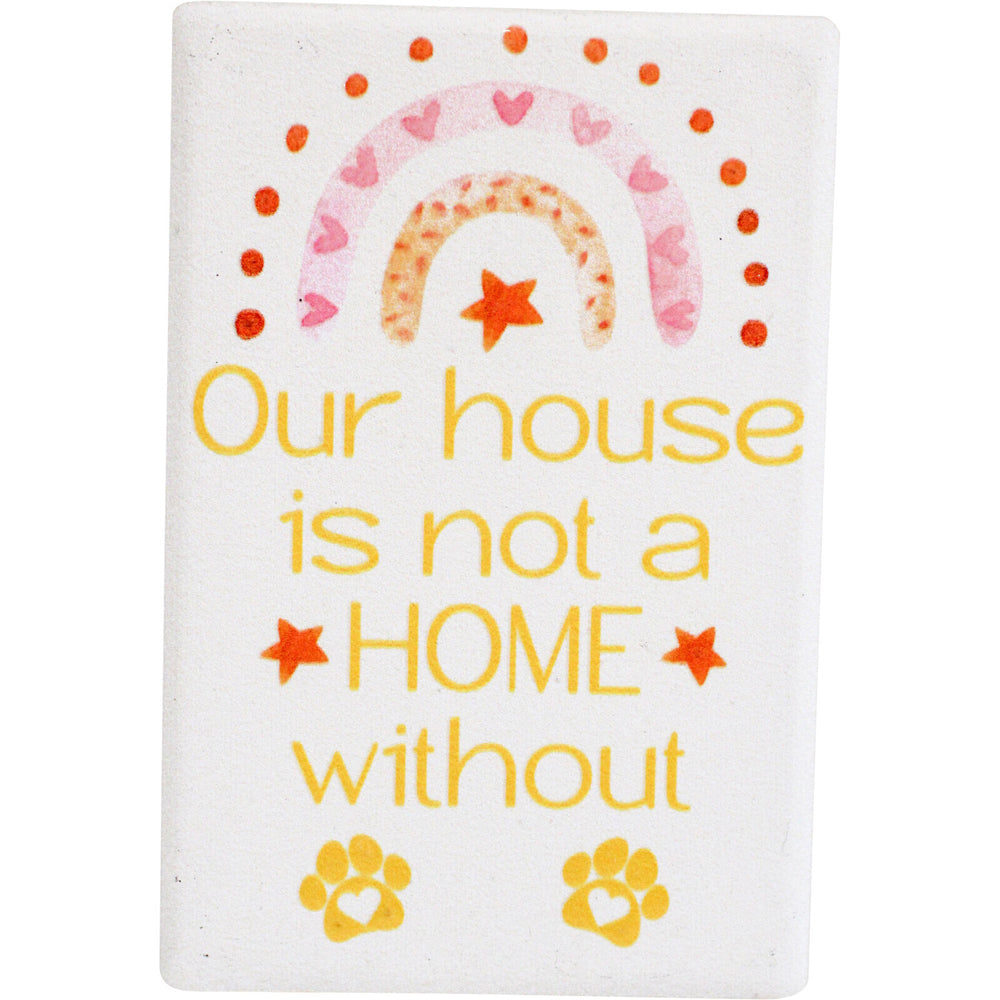 6PK LVD Home Pet Ceramic 9cm Fridge Magnet Decor Rectangle
