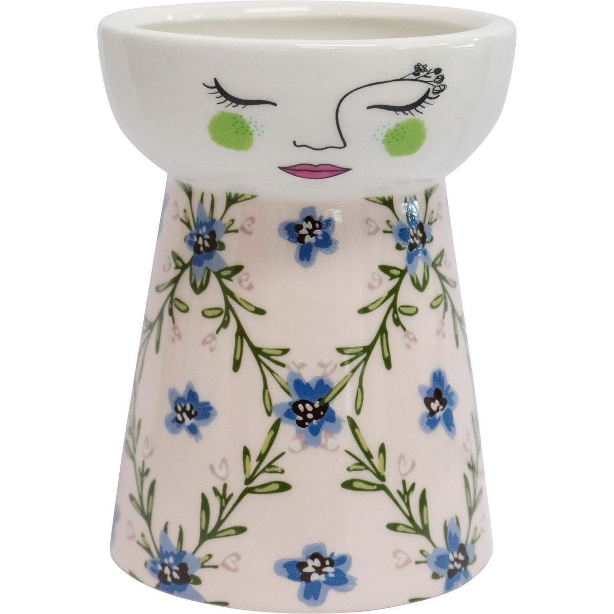 LVD Ceramic Doll Vase Home Tabletop Decor 11.5cm - Rosemary