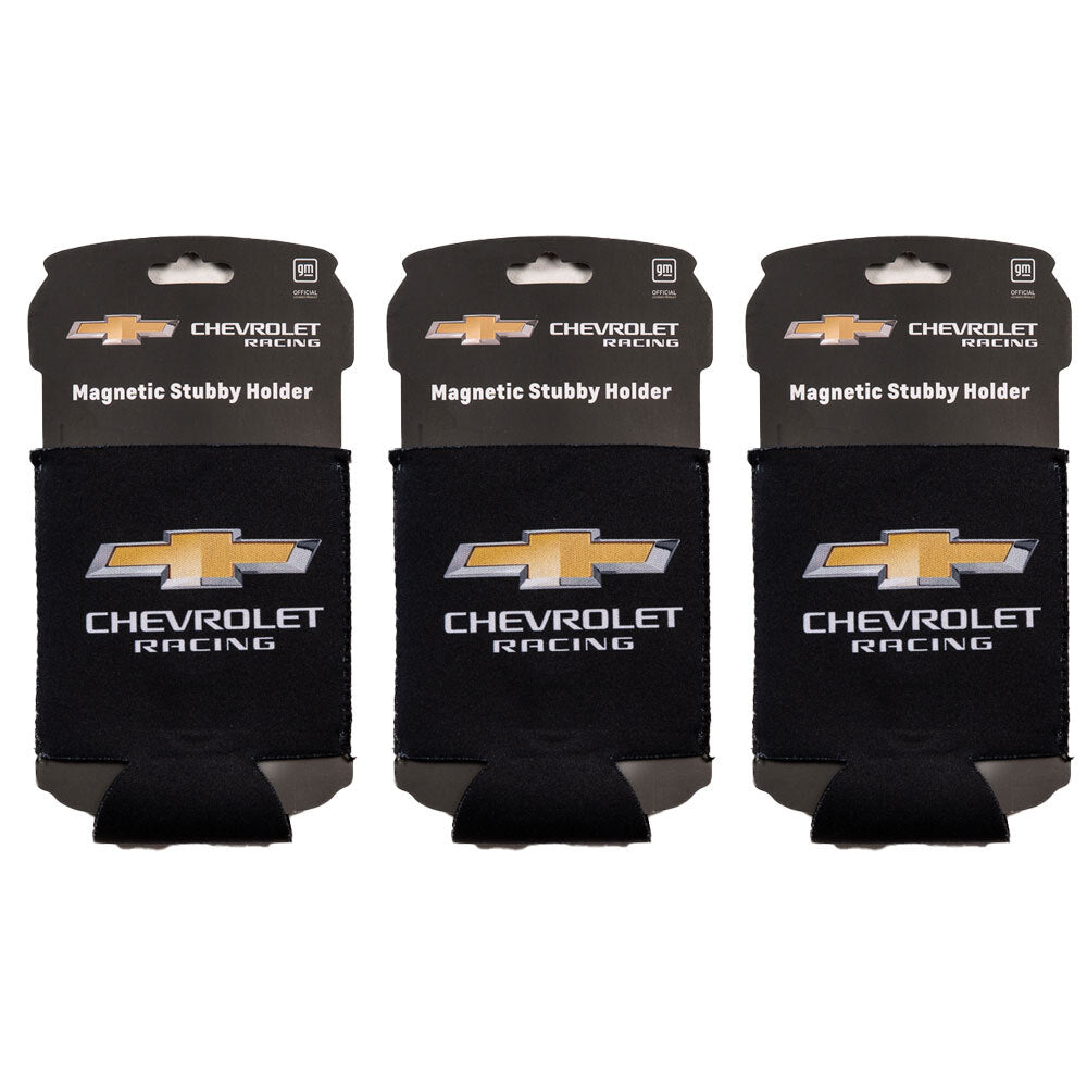 3PK The Stubby Club Chevy Magnetic Stubby Beverage Can Holder